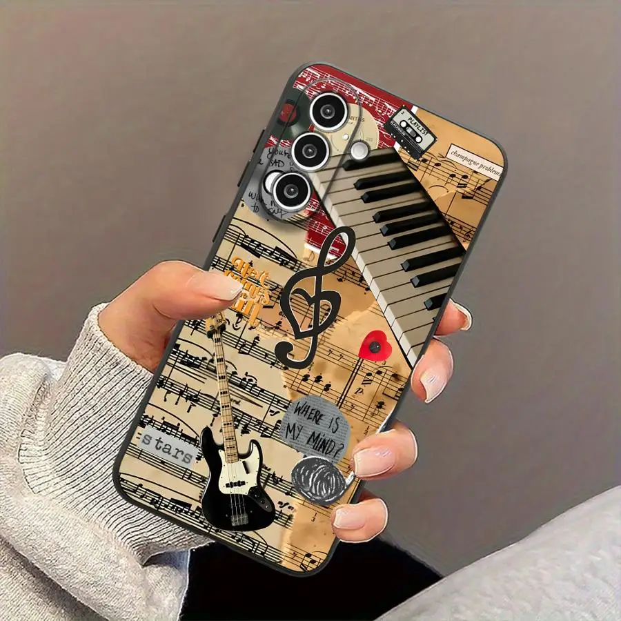Vintage Collage Music Art Phone Cover Case for Samsung Galaxy A57 A05 A23 A25 A16 A06 A53 A17 A55 A37 A52 A36 A15 A73 A51 A50
