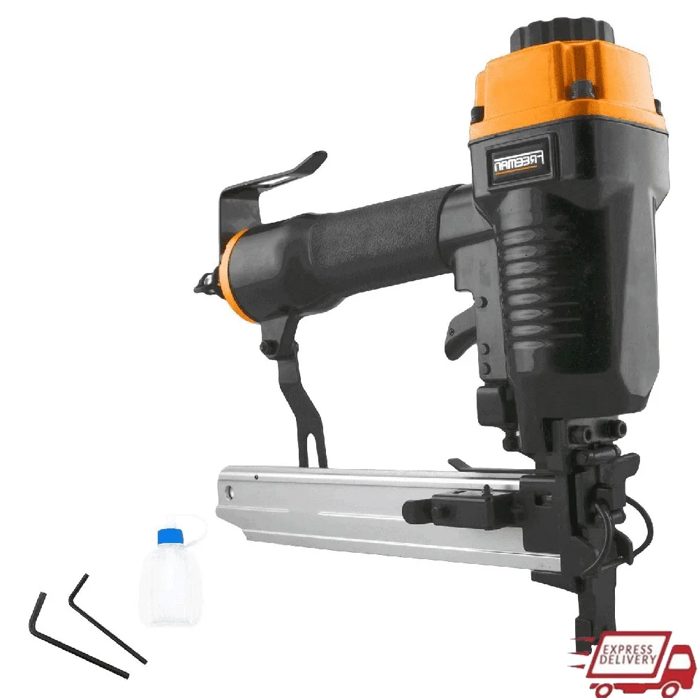 

Durable Pneumatic 16 Gauge Fencing Stapler Lightweight Ergonomic Air Tool Quick Jam Release Adjustable Depth with Belt Hook Oil