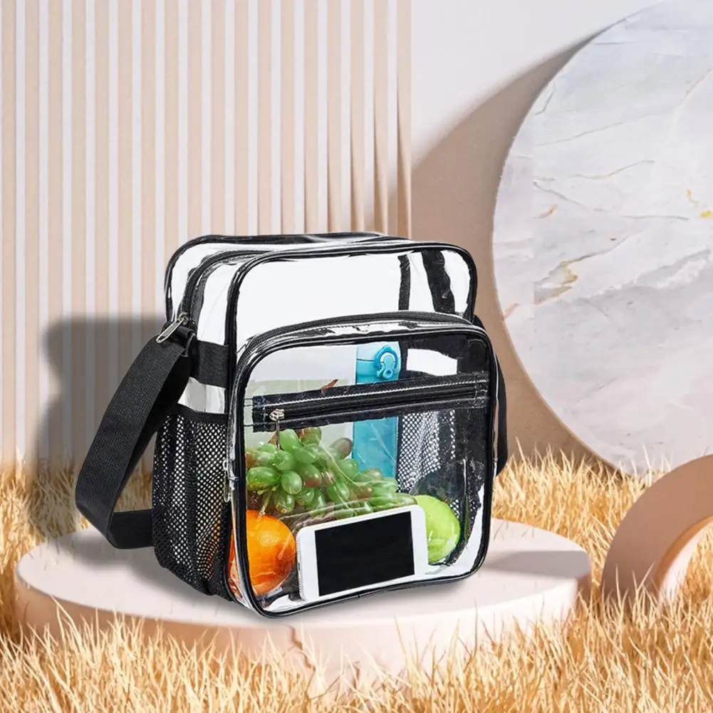 Transparent PVC Shoulder Bag Large Capacity Adjustable Strap Storage Portable Crossbody Pouch Waterproof Outdoor Handbag bolsos