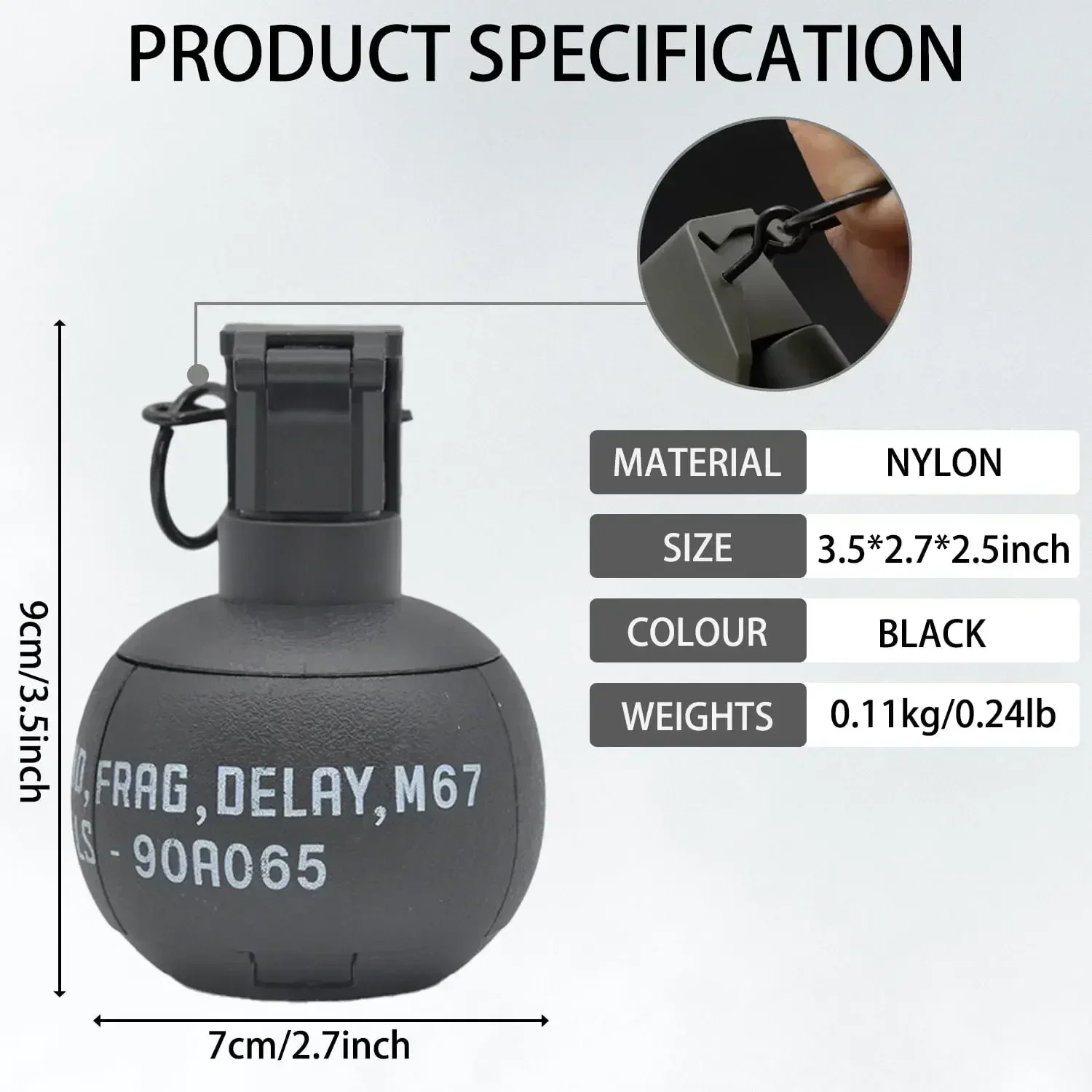 WAirsoft الألوان اليد القنابل اليدوية لعبة التكتيكية حلقة سحب قنبلة يدوية من النايلون نموذج المياه هلام الكرة قاذفة التكتيكية CS لعب الأدوار الدعامة #1