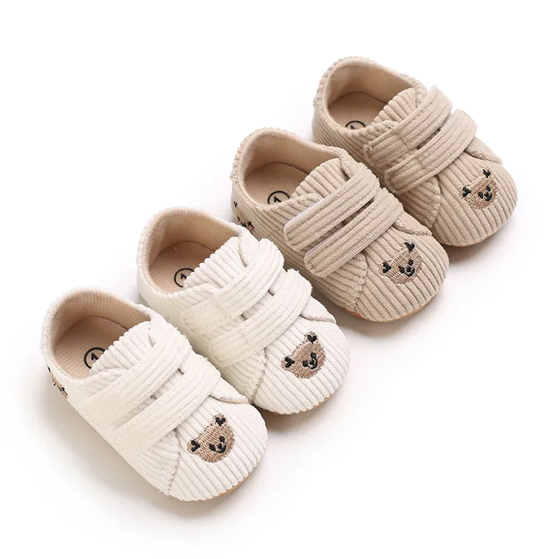 Cotton Soft Spring and Autumn  Boys and Girls Unisex 2024 New Fashion 0-9-18 Months Non-slip Rubber Sole Casual Toddler Shoes