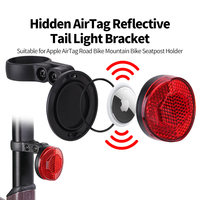 Bicycle Hidden Airtag Positioning Anti-theft Reflective Taillight Bracket For Apple Airtag MTB Road Bike Seat Tube Bracket