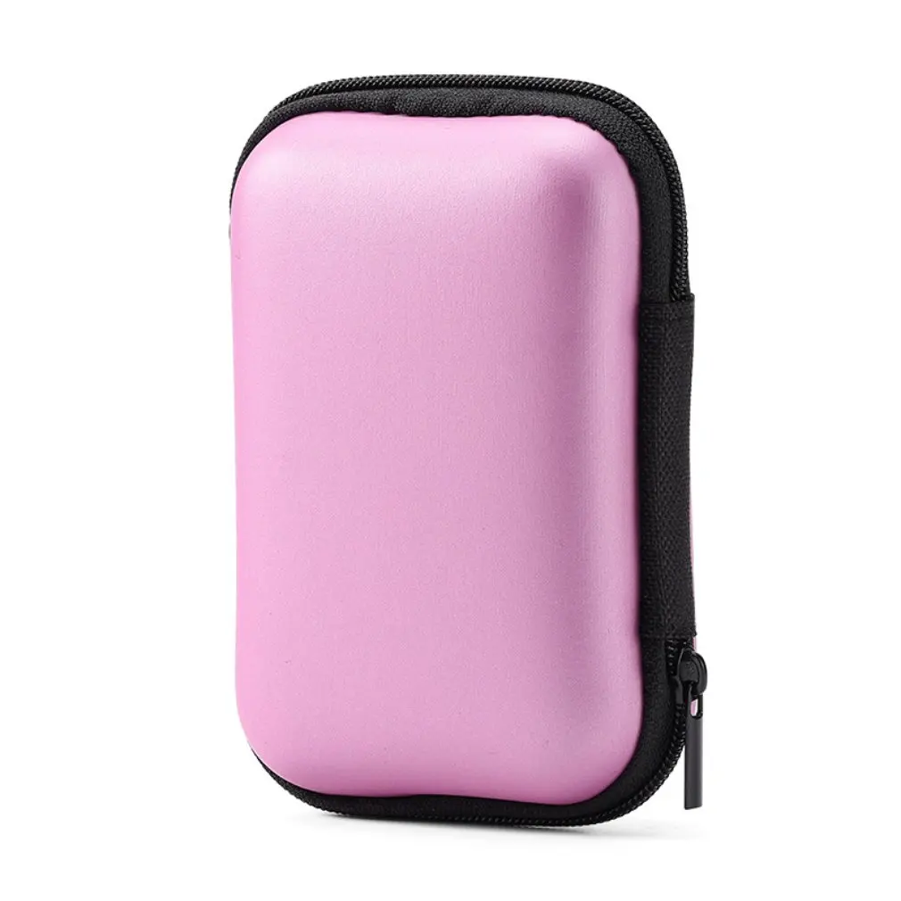 2023 Portable 7 Color Headphone Data Cable Storage Case Charger Power Bank Rectangular Box EVA Zipper Bag Pocket Pouch