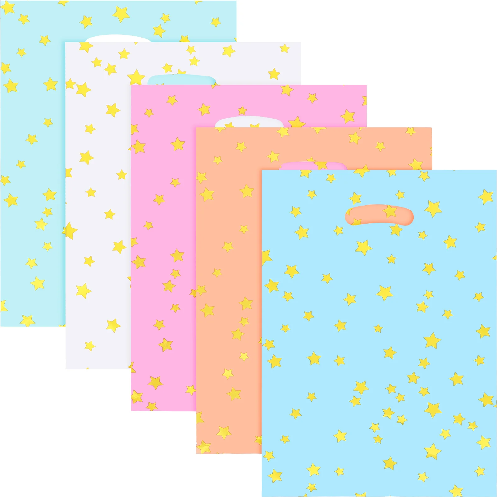 

50Pcs Reusable Aluminum Foil Party Bags Star Pattern Candy Treat Gift Storage Pouches Lightweight Party Bags Goodie Bag