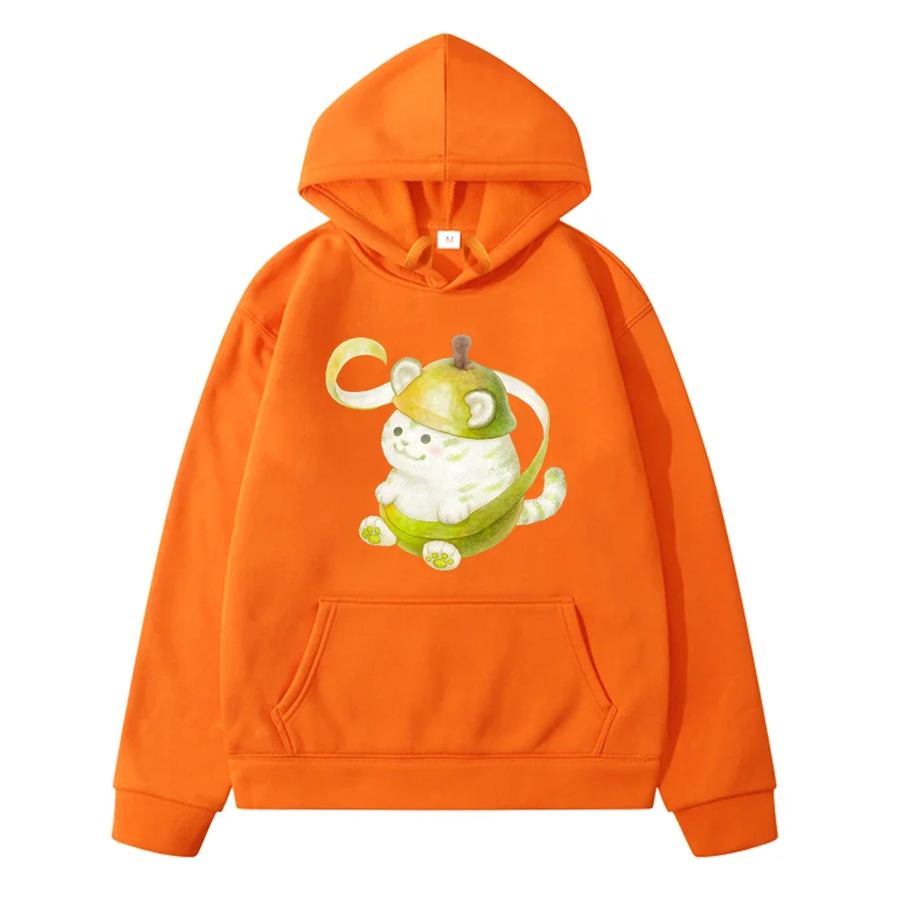 Vegetable Fairy TigerLa France Pear Hoodie Kawaii Cartoon Graphic Print Sweatshirt Long Sleeve Children Pullovers Boys and Girls