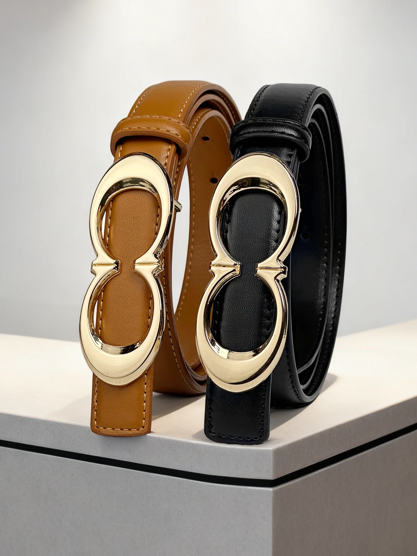 2025 New Thin 23mm Luxury Brand Belt Designer Fashionable Reversible Women's Belt Women's Dress Belt