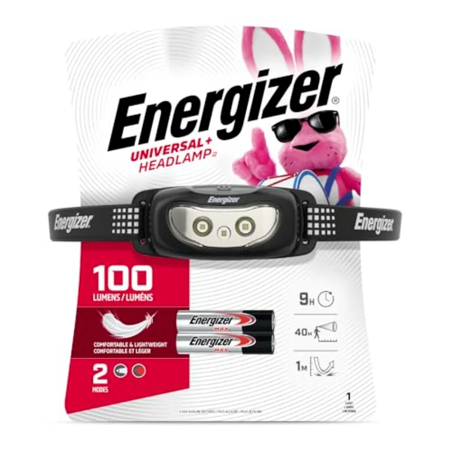 Universal LED Headlamp,Bright Head Lamp for Outdoors, Camping and Emergency Light, IPX4 Water Resistant (Batteries Included