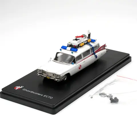YS In Stock 1:64 NEW Ghostbuster Miller Meteor 1959 Ecto-1 Diecast Car Model Collection Toys