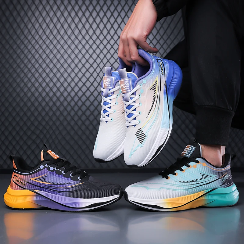 

Men's sports shoes, lightweight carbon plate racing running shoes, winter shock absorption, anti slip, wear-resistant, breathabl