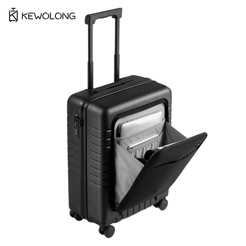 

Front Pocket Business Travel Suitcase for Men 20 Inch, Lightweight Durable Carry On Luggage with TSA Lock & Spinner Wheels