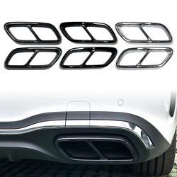 W206 Car Rear Exhaust Muffler Tail Pipe Cover Trim For Mercedes Benz C-Class W206 ABS Accessories