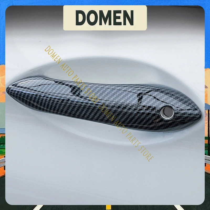 DOMEN LHD RHD Carbon Fiber Exterior Door Handle Cover Trims For BMW 5 6 7 Series F07 F10 F11 F06 F12 F13 F01 F02 F03 F04 Accesso view 2