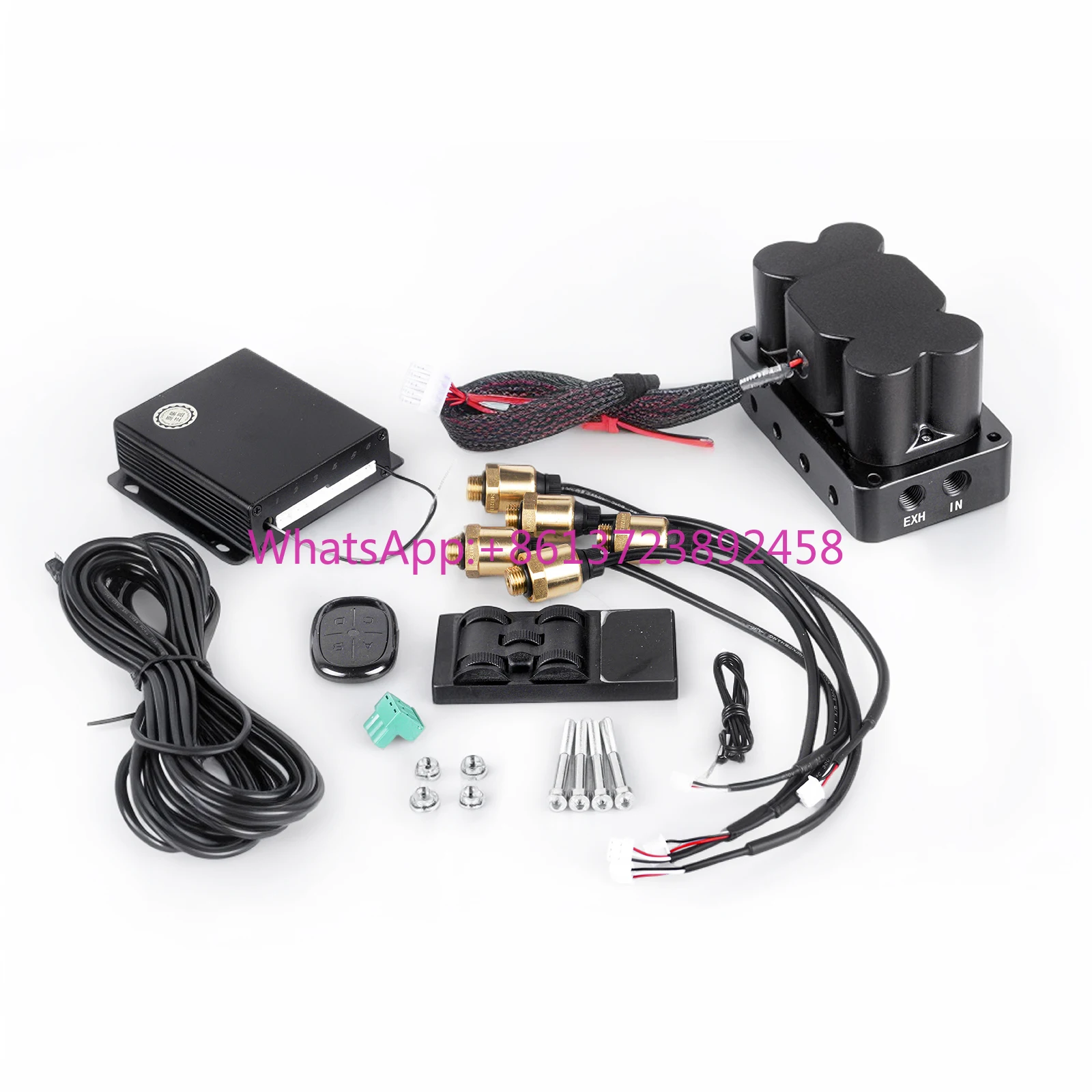 

Universal DC12V 200PSI Pneumatic air Suspension System Control Solenoid Manifold Valve With Handle Controller