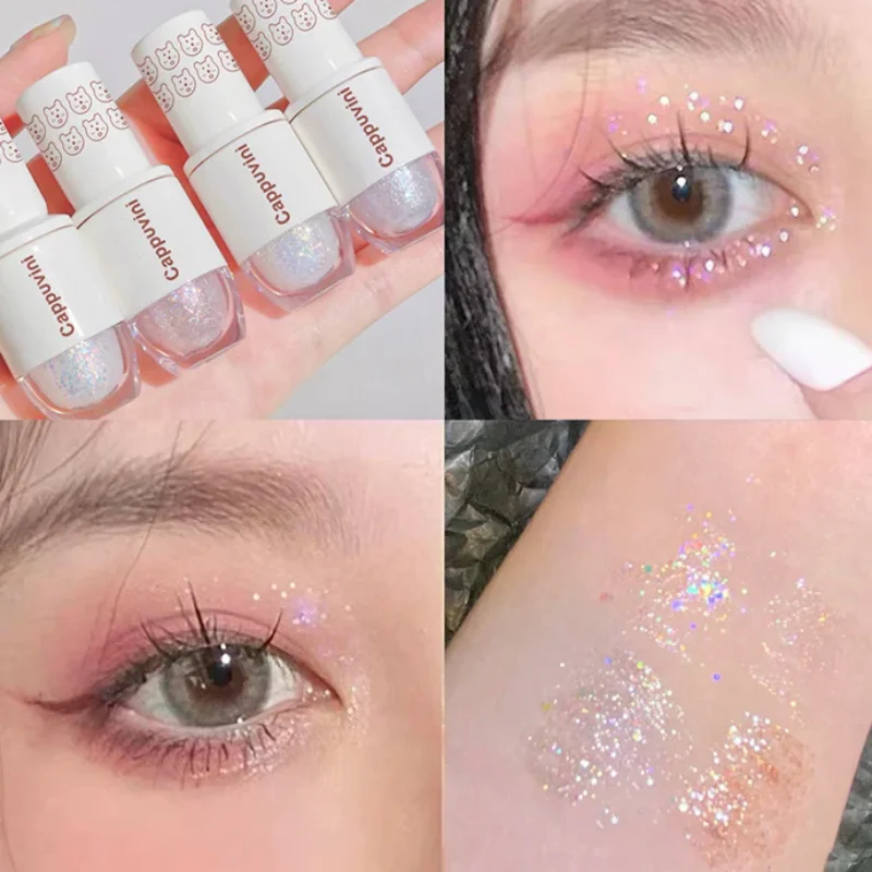 อายแชโดว์เนื้อลิควิดรูปทรงหยดน้ำ Bear Bowling Ball แต่งตาแบบไข่มุกซิลค์เวิร์ม ประกายวิ้งค์ระยิบระยับ กลิตเตอร์เนื้อละเอียด