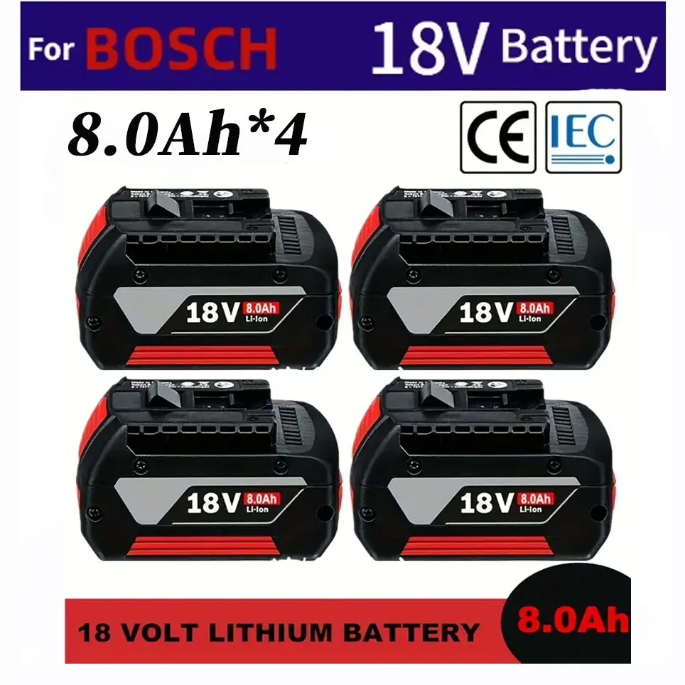 For Bosch 18V Professional GBA GBH GSR GSB BAT618 BAT609 BAT620 Original 18V 8.0Ah Battery Tool To R