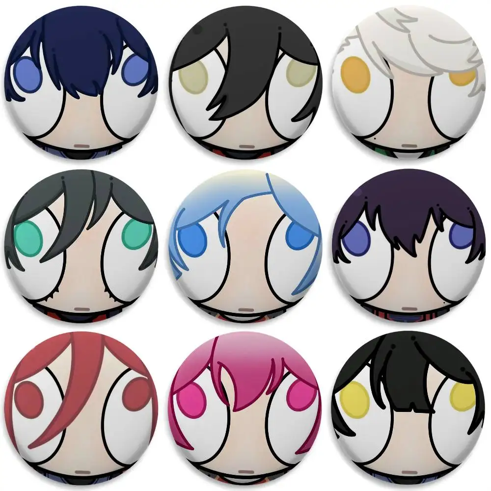 

Cartoon B-Blue Lock Cute Badges Round Exquisite Badge Brooches Creative Pins For Clothes Hat Backpack Gift Accessories