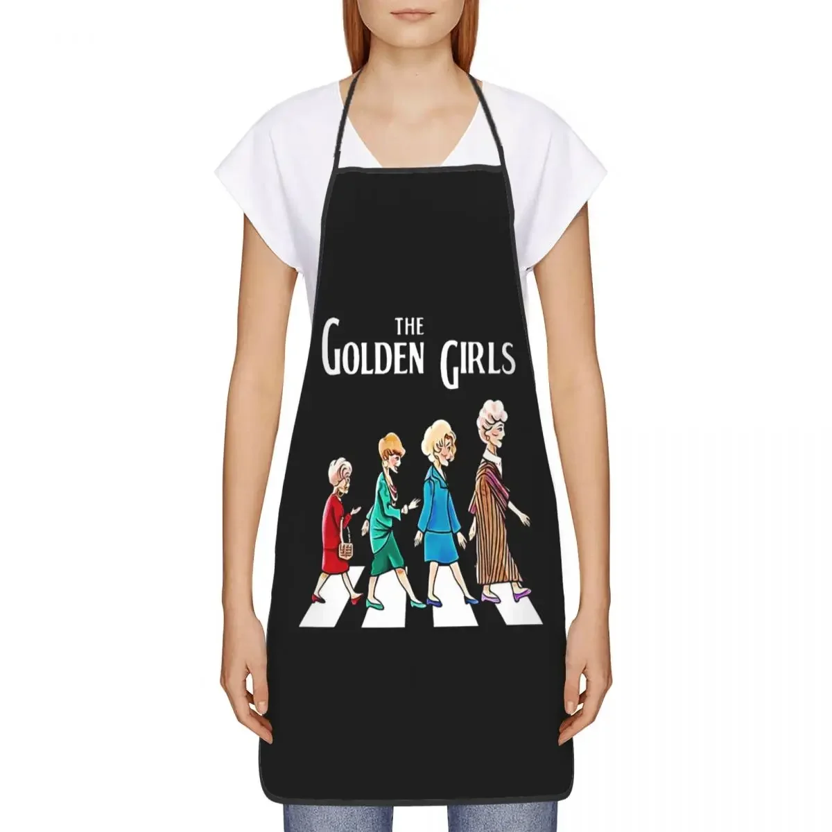 Vintage The Golden Girls Apron Adult Women Men Chef Tablier Cuisine for Kitchen Cooking Rose Dorothy Blanche Fan Art Gardening