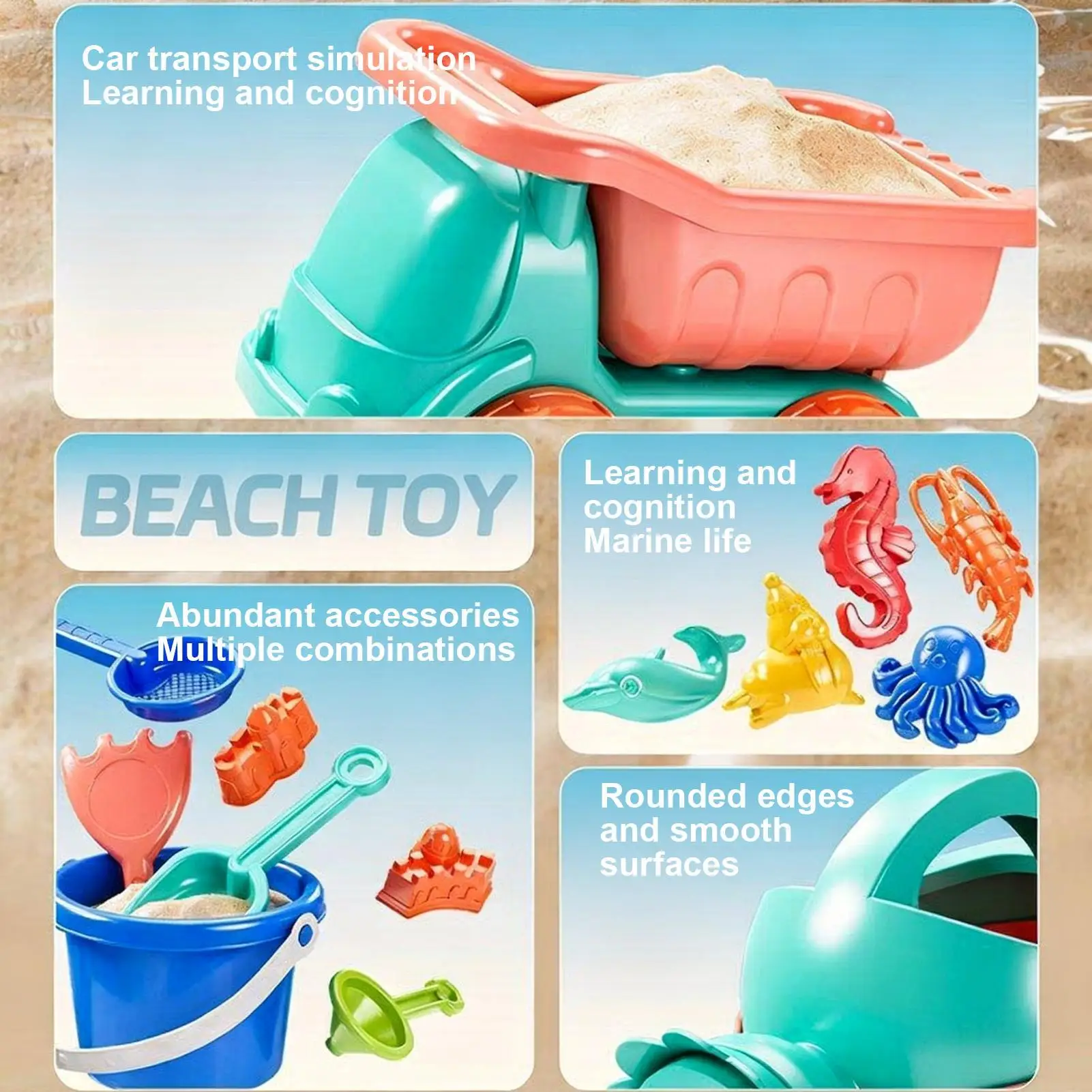 Set di giochi da spiaggia e sabbia per bambini gioco all'aperto_voghion.com