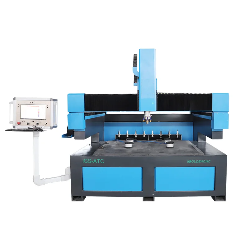 Small CNC Stone Machining Center, Automatic Milling Cutting Profiling Machine For Marble Granite