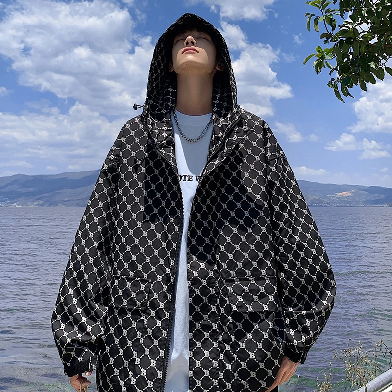 

Мужская клетчатая куртка в американском ретро-стиле, функциональная, ветрозащитная, водонепроницаемая, для альпинизма, весенне-осенняя верхняя одежда