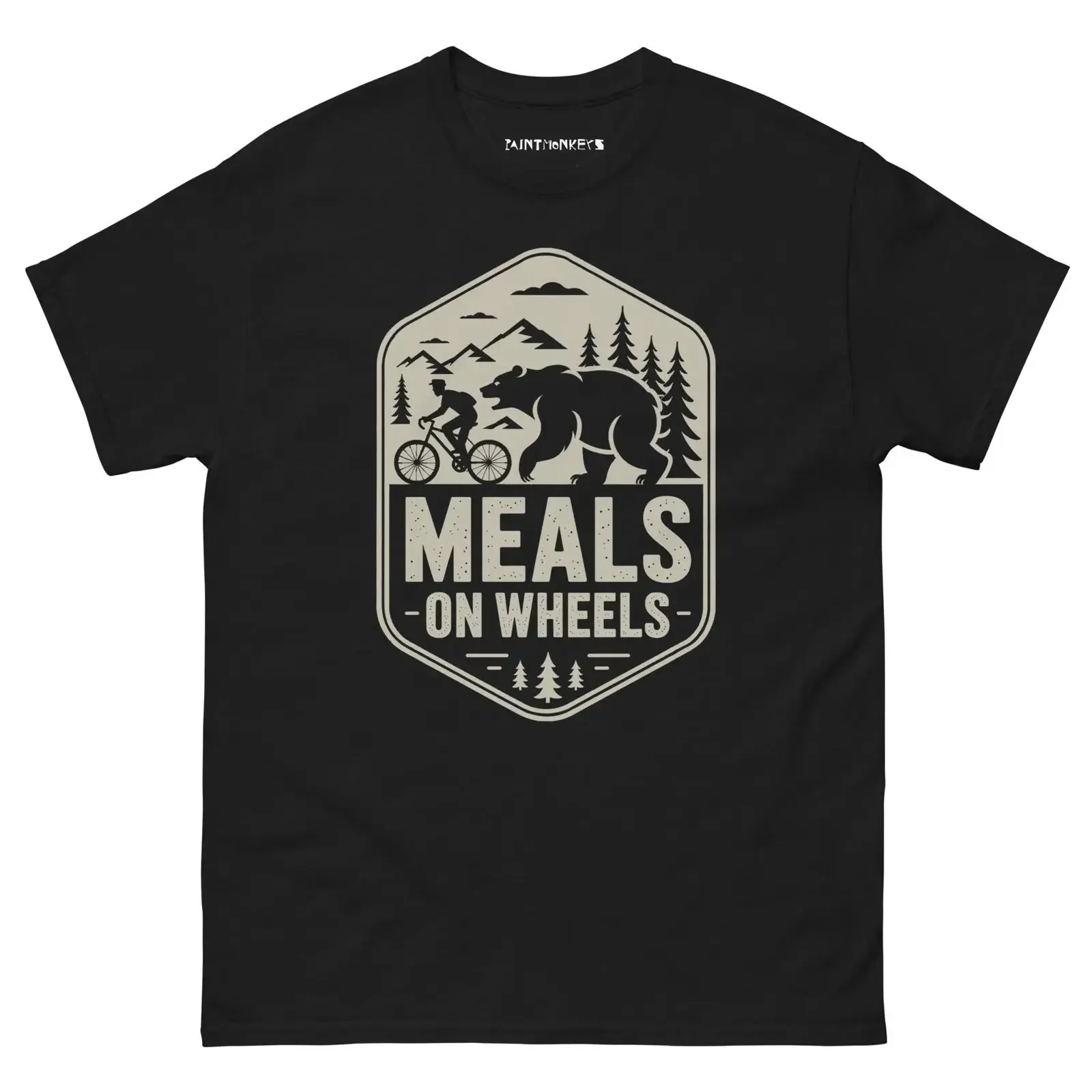 Meals on wheels Funny t shirt vintage Washed Soft graphic Slightly fashion Top For Everyday Wear Stretched Stylish