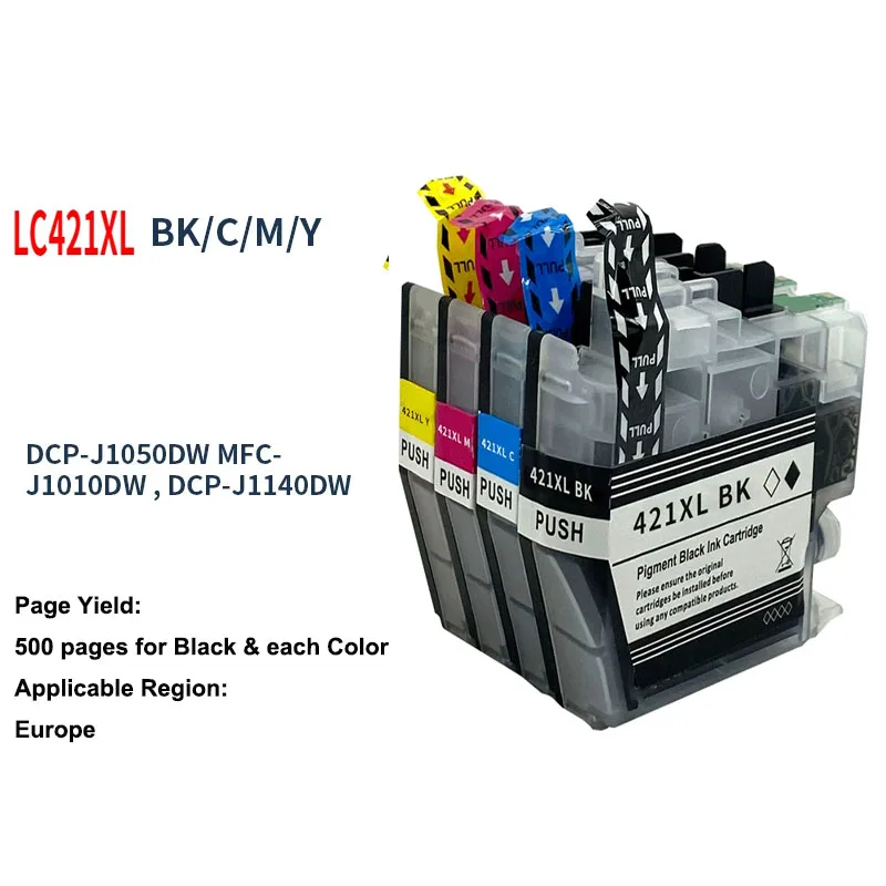 Compatible LC421XL LC421 LC421BK Ink Cartridge For Brother MFC-J1010DW DCP-J1050DW DCP-J1140DW Inkjet Multifunction Printer
