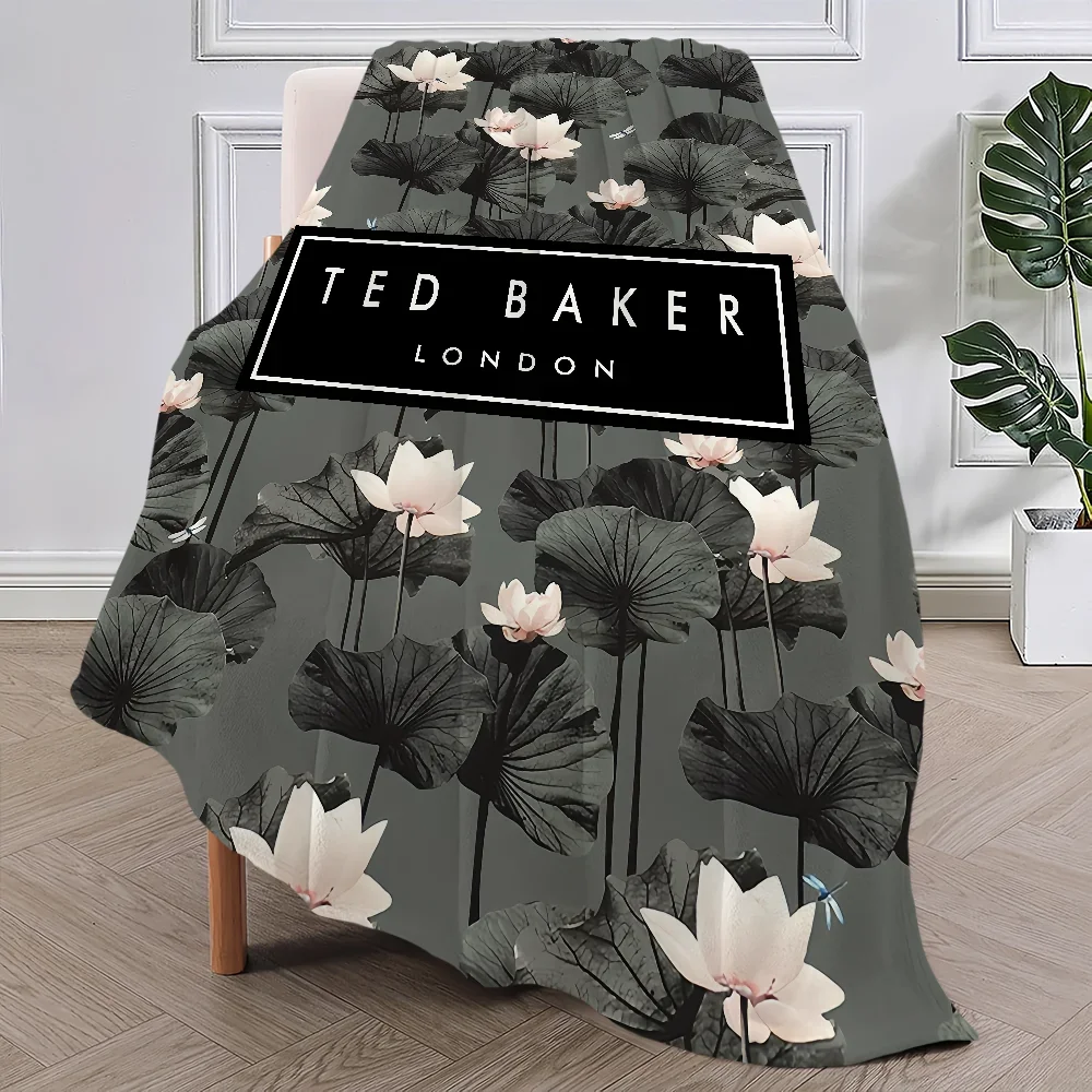 Ted Baker Logo Design Throw Blanket Plush Sofa Rug for Living Room Bedroom Office Travel Gifts
