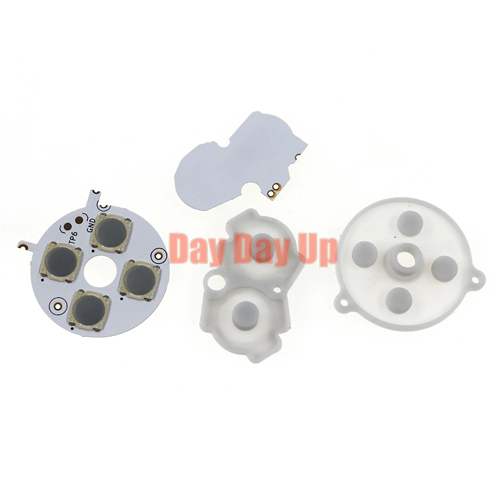 GBA 스티커 클릭 버튼 패드 Mod 버튼 수정 세트 게임 보이 어드밴스 용 10 세트 전도성 필름 버튼 키트