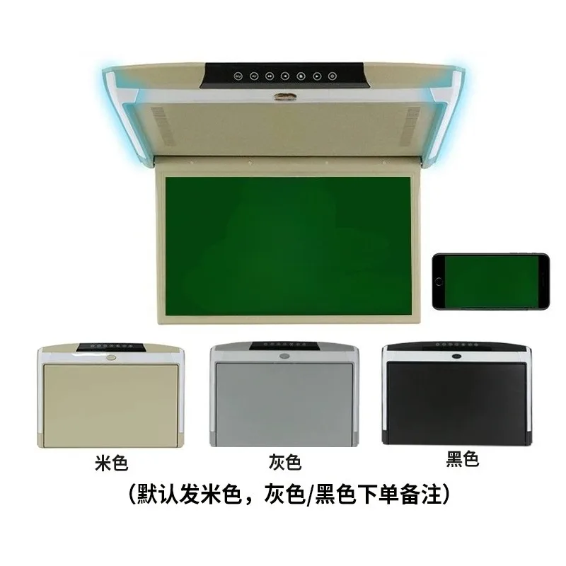 for 17.3 Inch Car Ceiling Monitor MP5 Video Player HD LCD Roof Mount Display Mirror Link FM IR USB SD