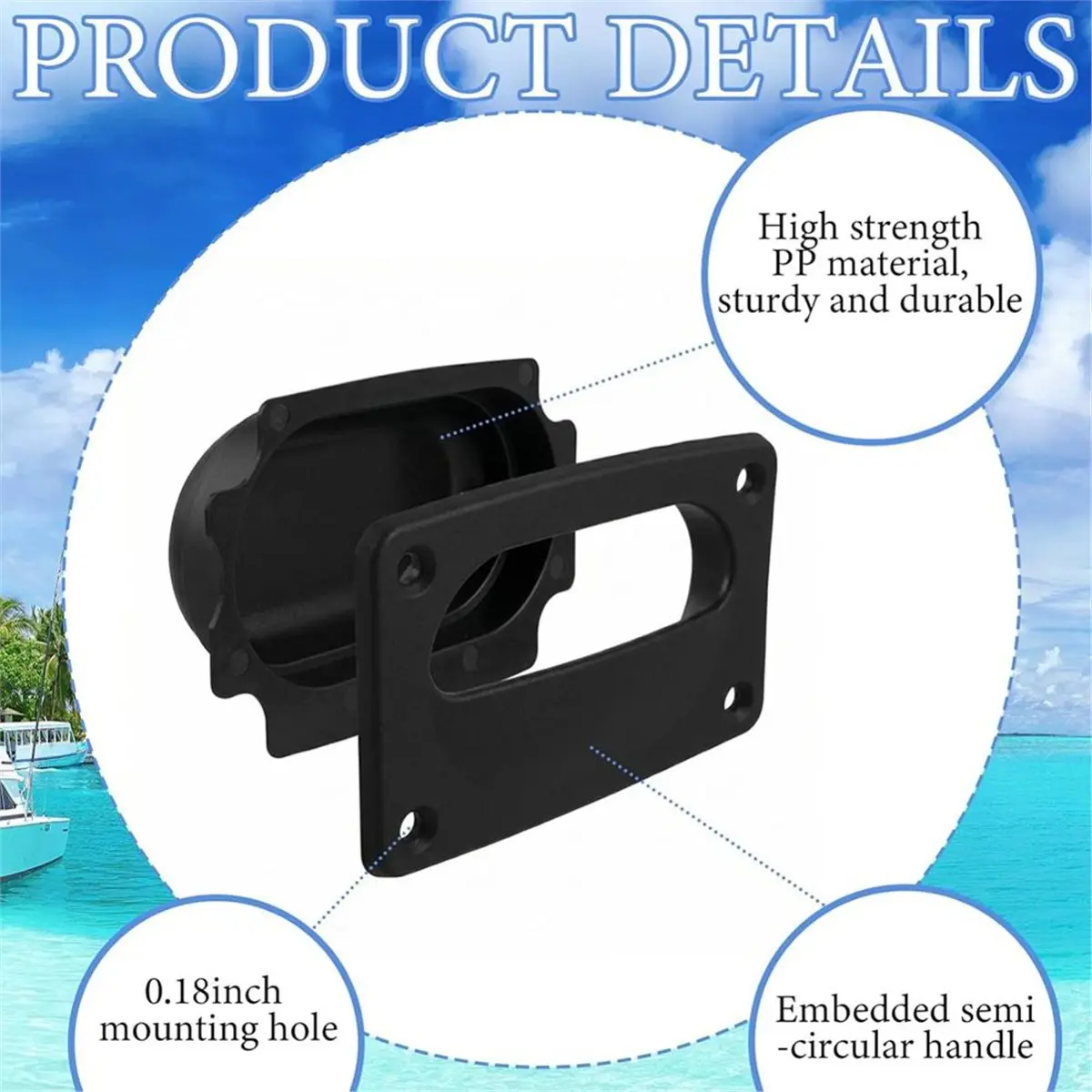 618 Mega Sale Marine Flush Pull Hatch Handle with Mount Screws Square Boat Hatch Pull Flush Lift for Boat Decks Hatches Yacht