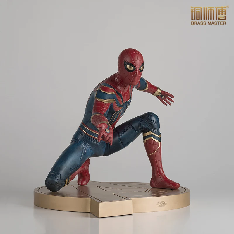 Marvel Spider Man Pure Copper Limited Edition Handmade Model Figures Art Gateway Cabinet Decoration Cartoon Furnishing Articles