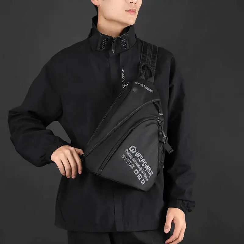New Outdoor Commuting Travel Multifunctional Single Shoulder Crossbody For Men Large Capacity Convertible Chest Bag Waterproof
