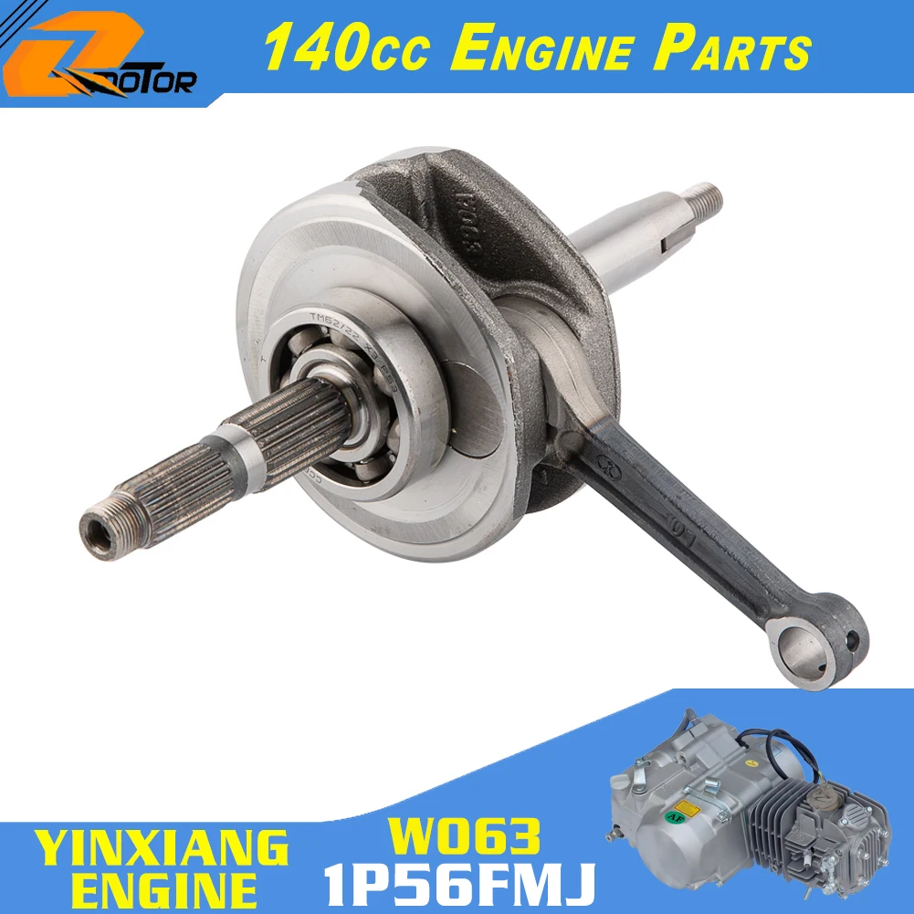 YX140 Engine Crankshaft For 56mm Bore YX140 YinXiang 140cc 1P56FMJ Horizontal Engine Dirt Pit Bike Atv Quad Parts