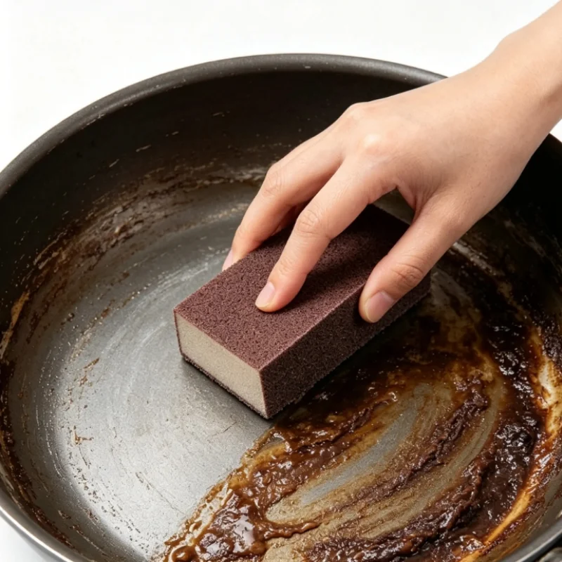 1/2/3Pcs Rust Remove Sponge Carborundum Eraser Household Cleaning Brush Descaling Scouring Sponges Rub Cooktop Pot Kitchen Tools