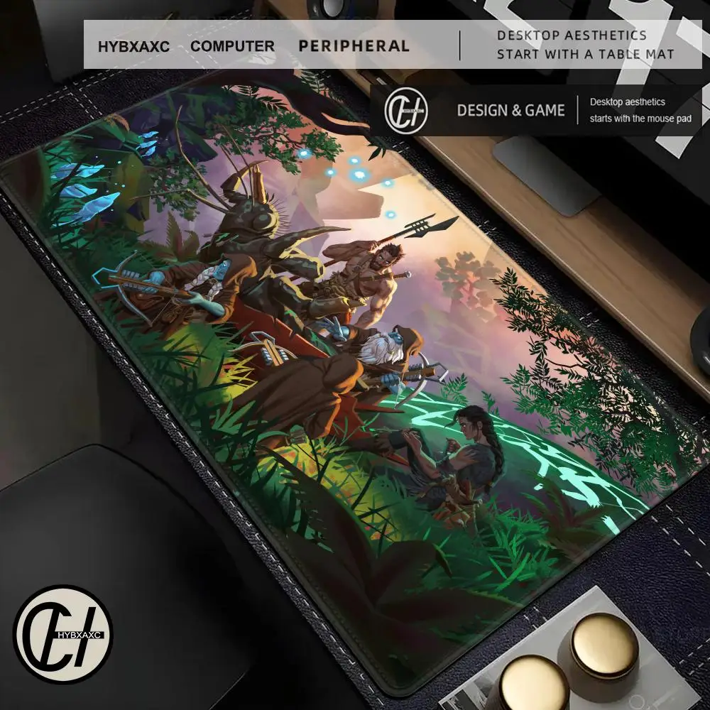 HYBXAXC Cool Sandbox Fighting Game Valheim Mouse Pad Gamer Rubber Seamed Mouse Pad Accessories Desk Keyboard Pad Computer Laptop
