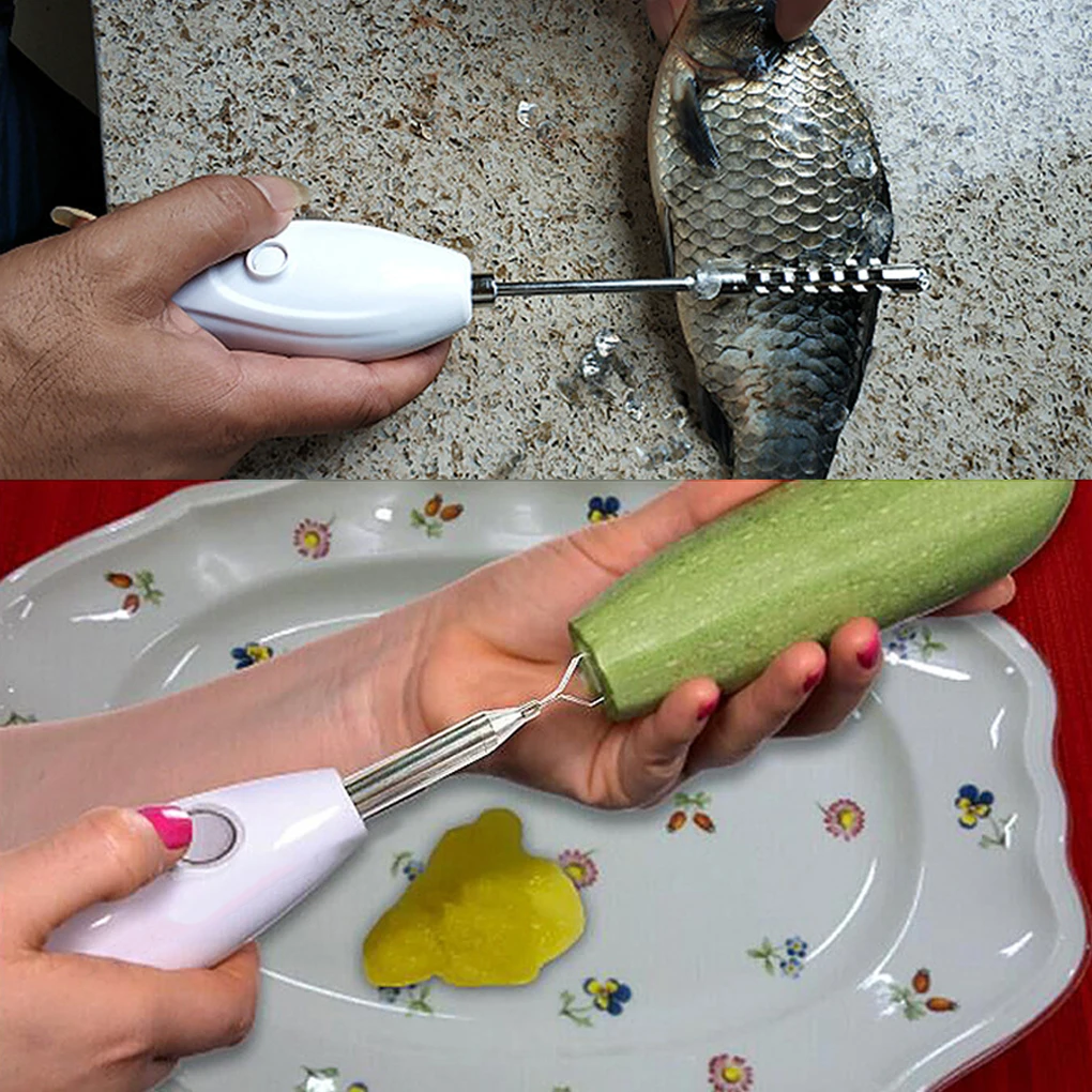 Fish Descaling Machine Portable Universal Electric Fish Scale Clean Remover Scraper Machine Rechargeable Vegetable Fruit Corer