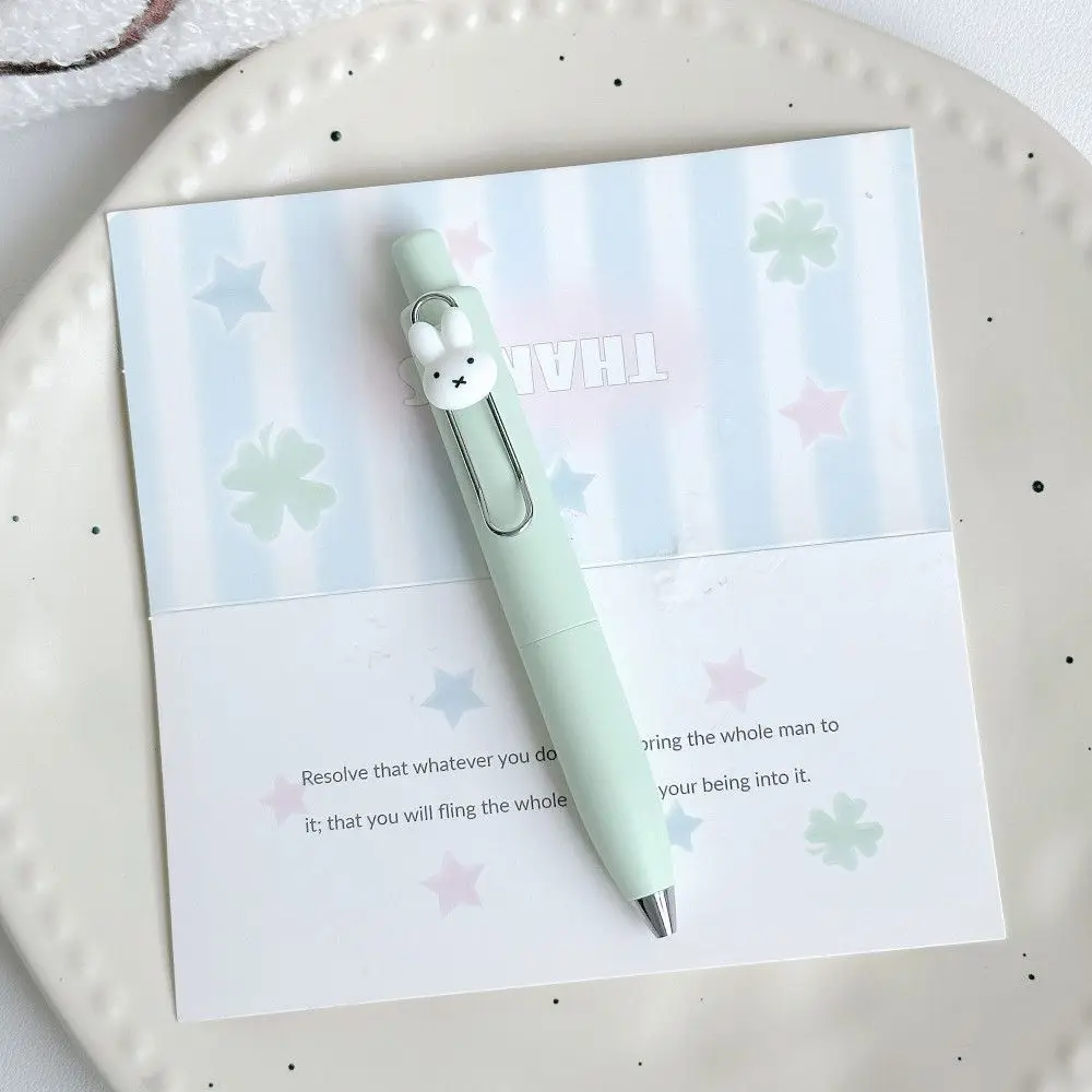 Miffy Mini Chubby Pocket Gelstift, Einziehbarer Schnelltrocknender 0,5mm Neutralstift, Niedlicher Ästhetischer Schülerstift für Prüfungsvorbereitung – Detail 4