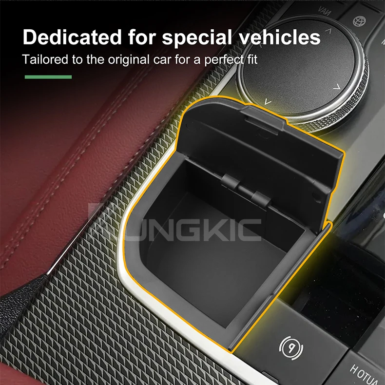 RHD Aufbewahrungsbox für BMW 2 3 4er F40 G20 G26 G01 G02 G05 G06 G07 I4 X3 X4 X5 X6 M4 Modifikation Auto Konsole Schalthebel – Detail 3