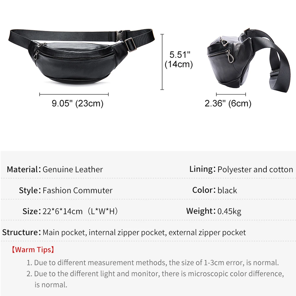 Imagem -06 - Mva-fanny Pack de Couro Genuíno Masculino Bolsa de Cintura Masculina Bolsas para Celular Bolsa de Ombro Casual Moda Marido