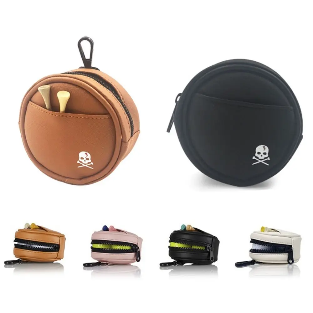 

Leather Golf Waist Bag Tee Holder Protective Golf Storage Case Multi-function Portable Golf Ball Storage Clip Golfer Gift