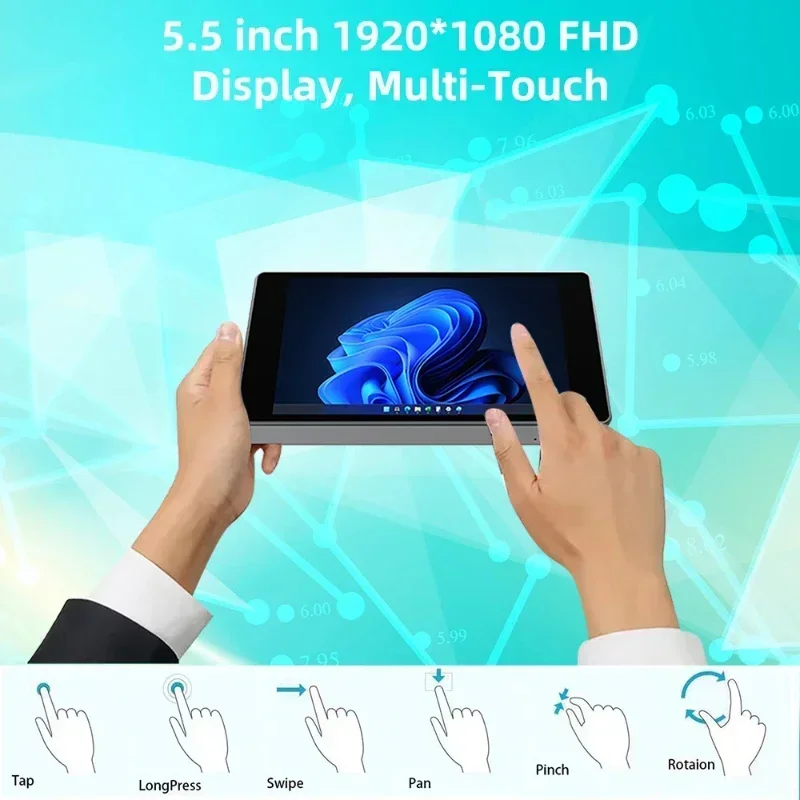SZBOX JX2 كمبيوتر صغير للجيب Intel N5105 يفوز 11 WIFI6 BT5.2 DDR4 M.2 2280 NVME /SATA LAN كمبيوتر طاولة 5.5 بوصة HD Type-C شاشة مزدوجة