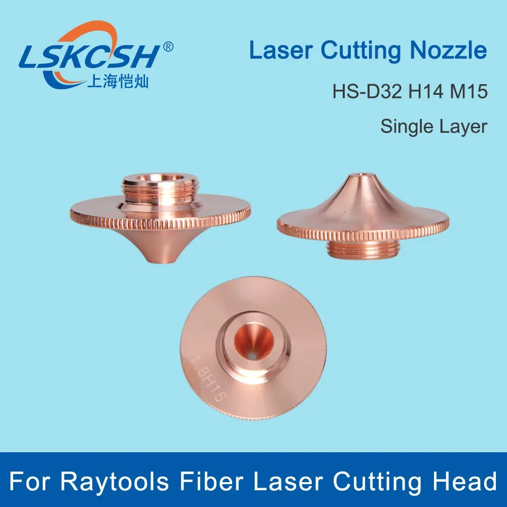  10Pcs/lot Laser Nozzle Single Layer D32 M14 Caliber 1.0mm-3.0mm for Raytools Fiber Laser Cutting Head