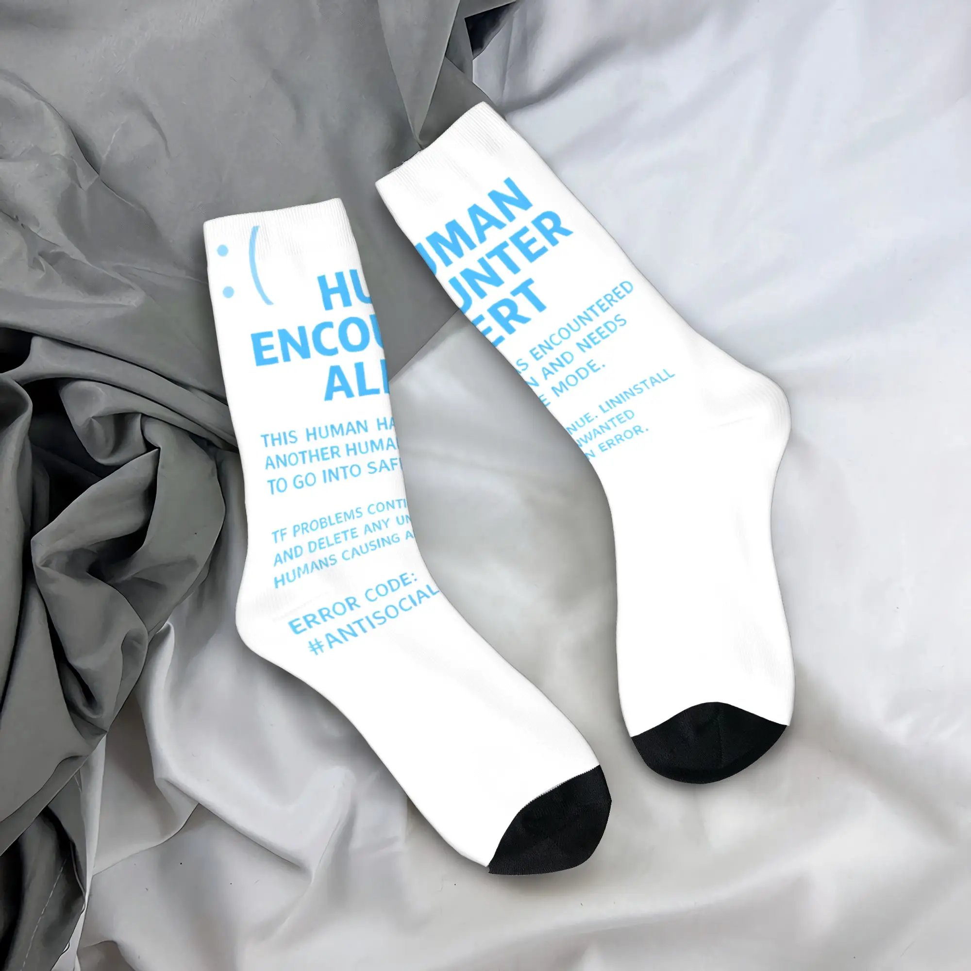 

Happy Funny Men's Socks Harajuku Blue Screen of Death Sock Funny Geek BSOD Sport Women Socks Spring Summer Autumn Winter,