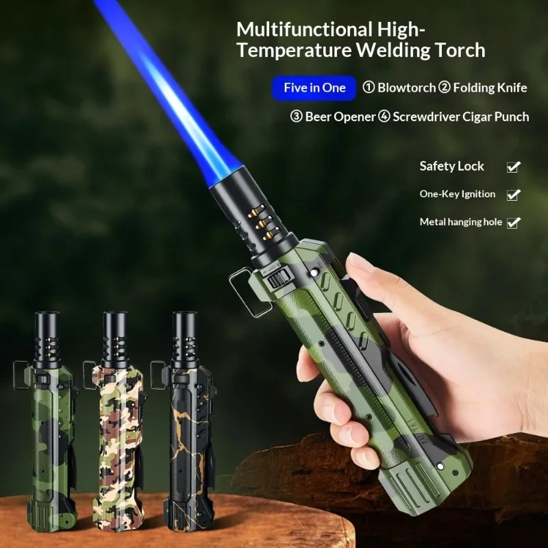 New Outdoor Multi-functional High-power Spray Gun Windproof Direct Igniter Camping Essential Handheld Flamethrower Wholesale