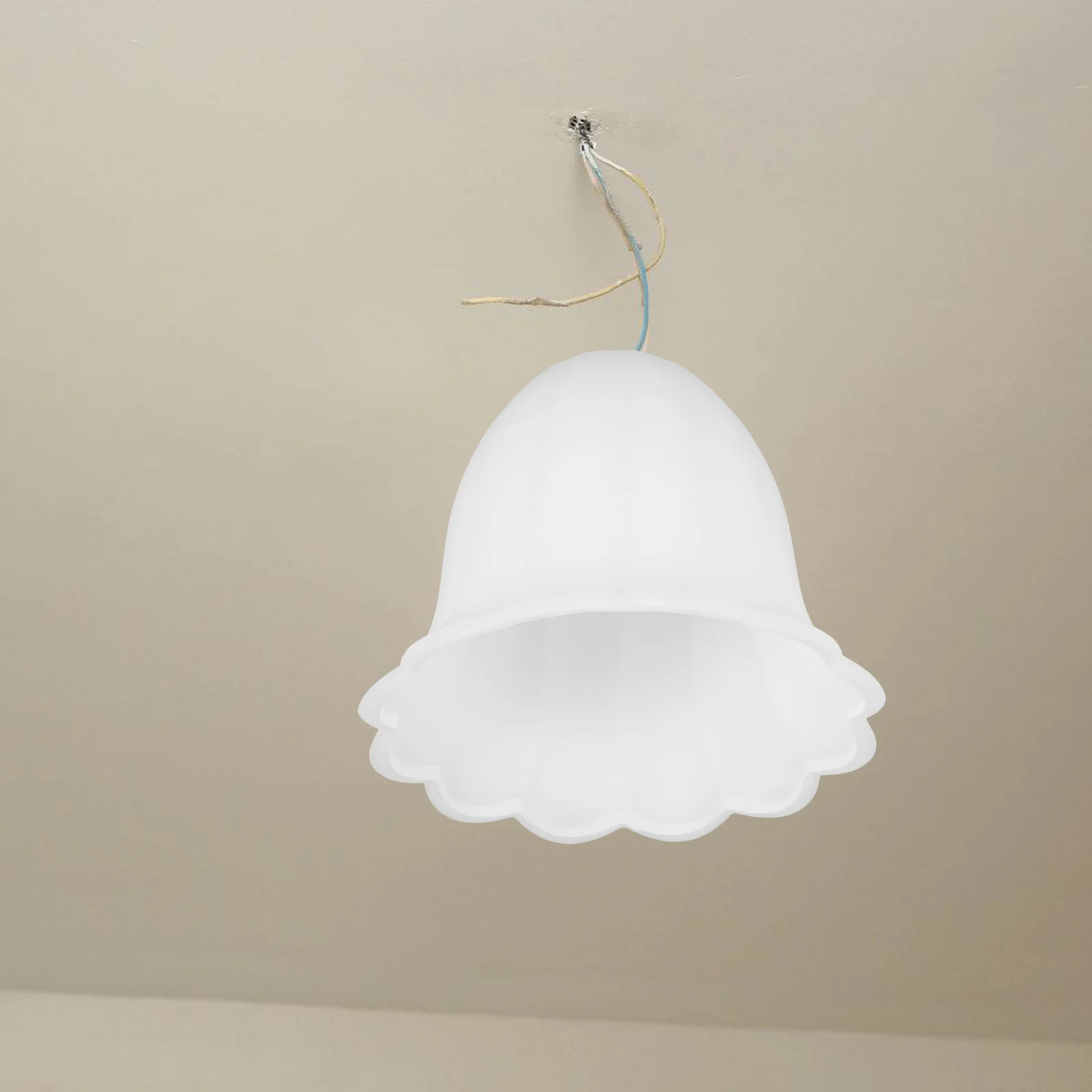

Frosted Glass Flower Lampshade Pendant Light Shade Modern Home Decor Soft Warm Atmosphere Easy Install Lighting Fixture