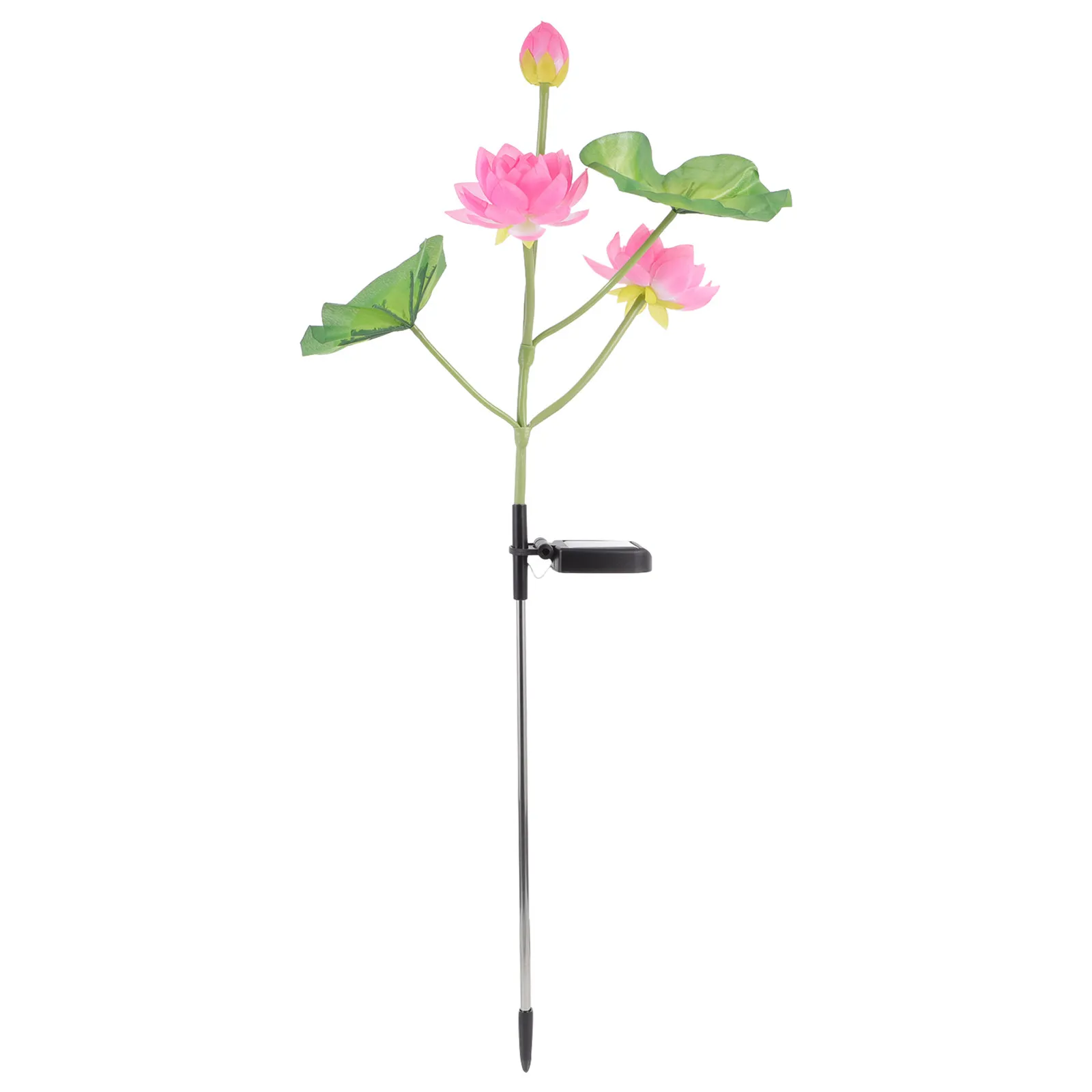 1Pcs Solar Garden Light Lotus Flower Design Color Changing LED Outdoor Lawn Yard Decorative Stake Lamp Premium Material
