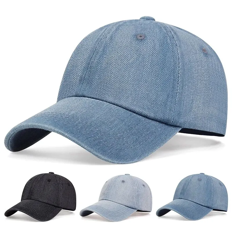 Unisex Light Board Denim Washed With Water Baseball Caps Spring And Autumn Outdoor Adjustable Casual Hats Sunscreen Hat