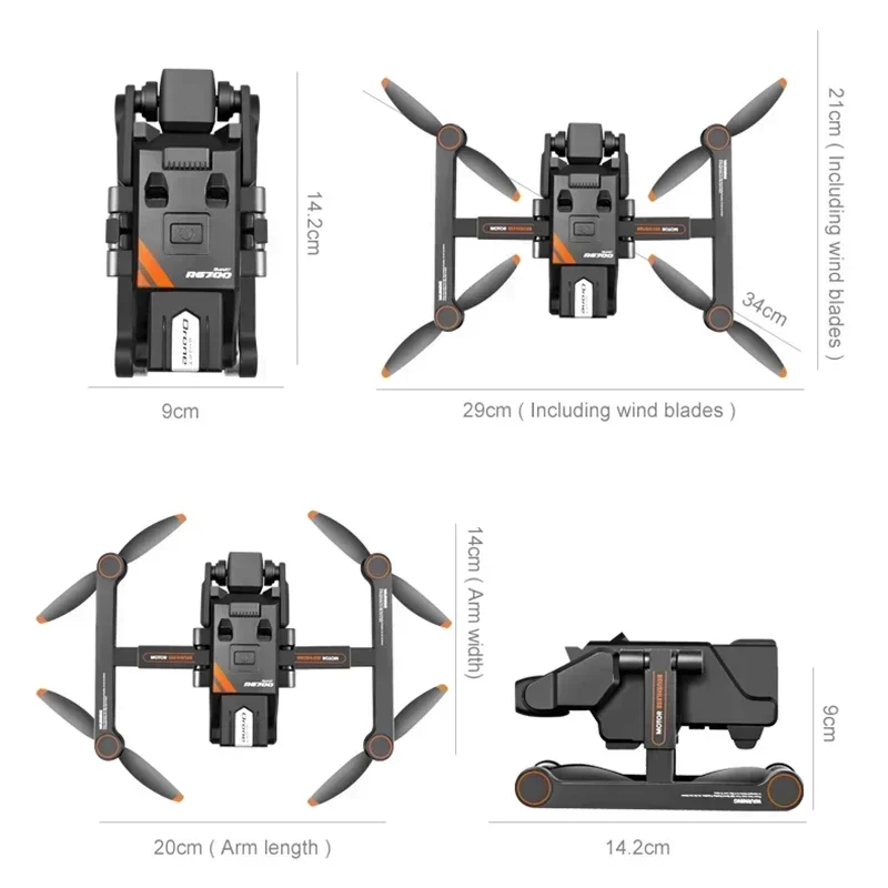 Nový RG700 PRO RC prodleva překážka avoidance vzdušný fotografie dvojí kamera kvadrokoptéra GPS four-axis helikoptéra prodleva kůzle dospělý hračka