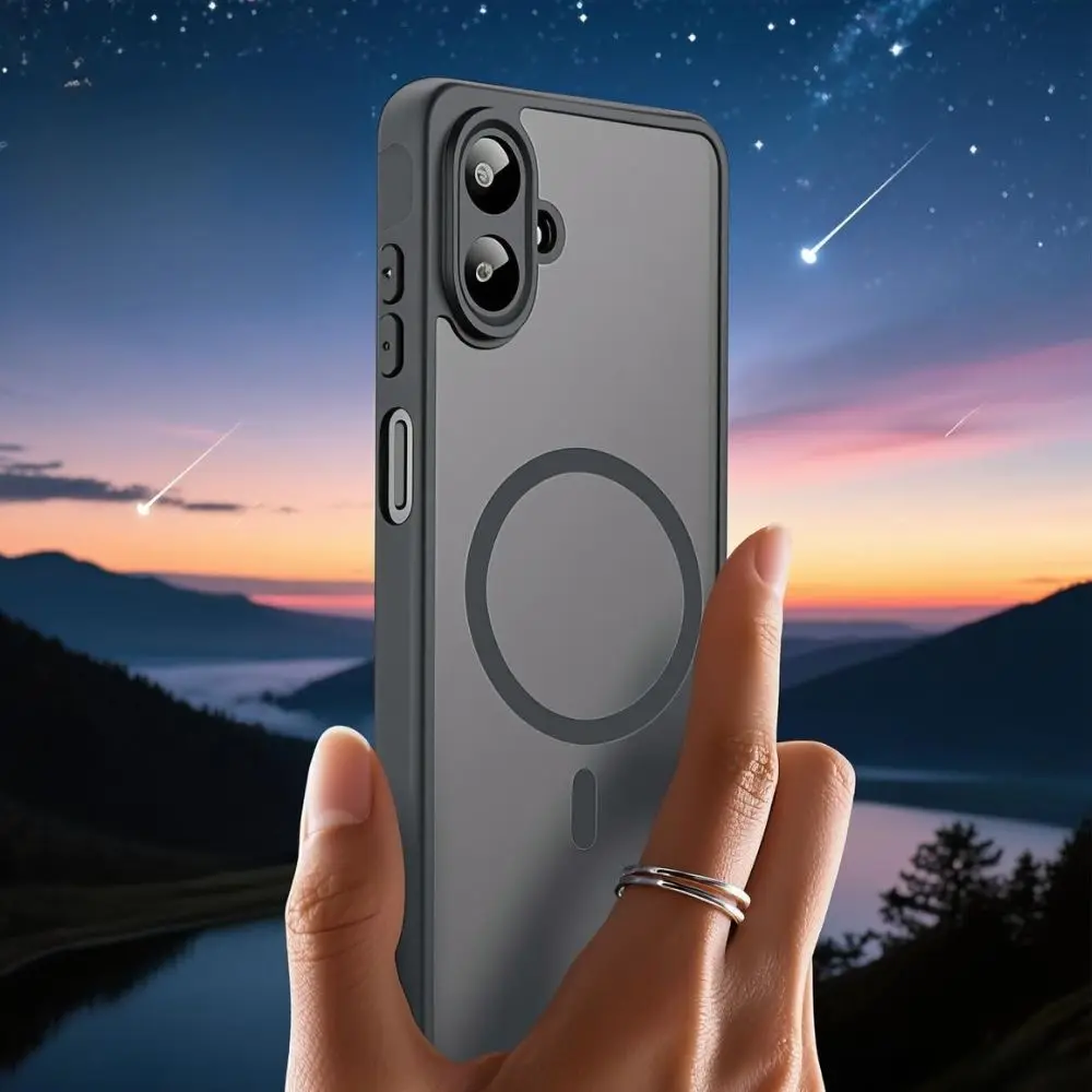 Luxuriöse magnetische klare Hülle für Samsung Galaxy A07 Magsafe Cover Handyhülle stoßfeste matte Rückseite Hautgefühl für Samsung A07