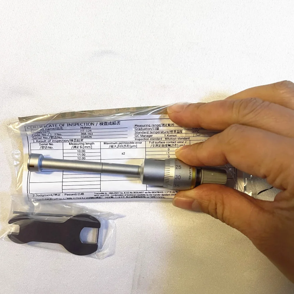 Mitutoyo 368-163 three-point internal micrometer,10-12mm holtest